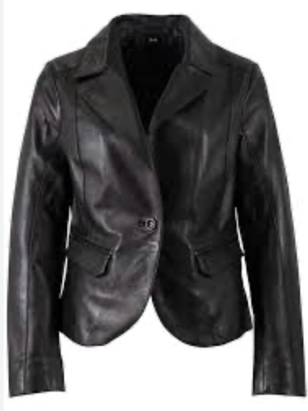 Mauritius Megan Women's Black Leather Blazer Jacket Coat Sz Medium NWT NEW